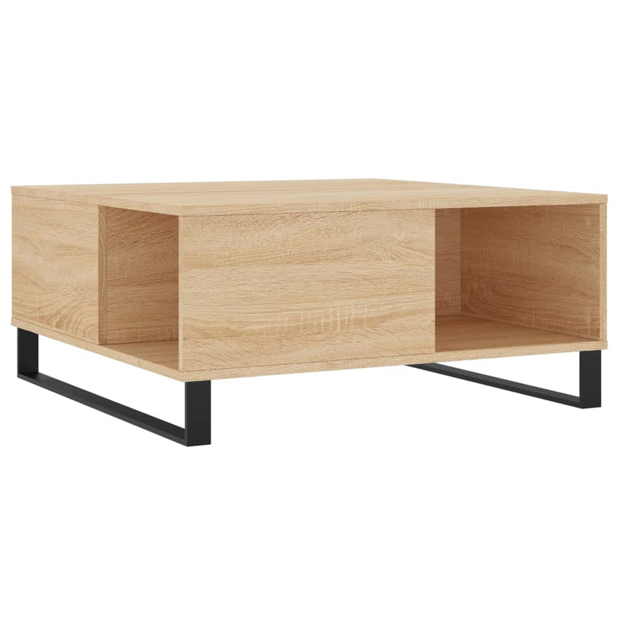 Salontafel 80x80x36,5 cm bewerkt hout sonoma eikenkleurig