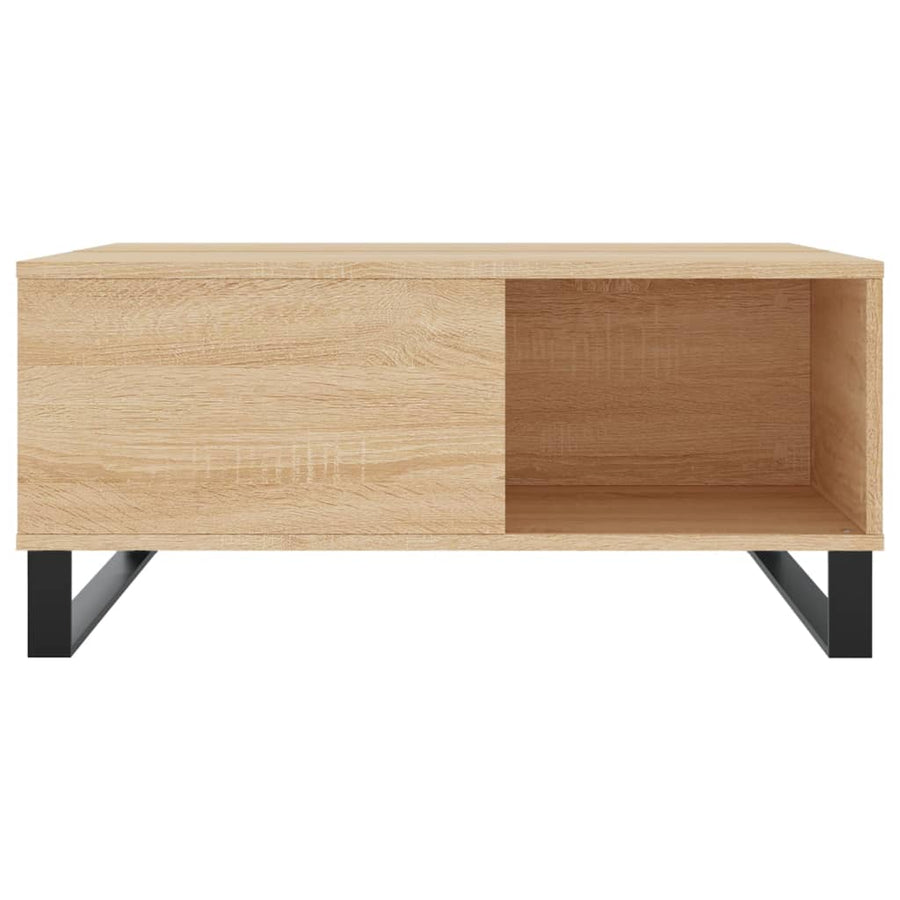Salontafel 80x80x36,5 cm bewerkt hout sonoma eikenkleurig