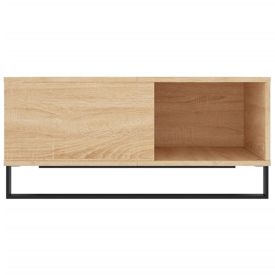 Salontafel 80x80x36,5 cm bewerkt hout sonoma eikenkleurig