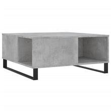 Salontafel 80x80x36,5 cm bewerkt hout betongrijs