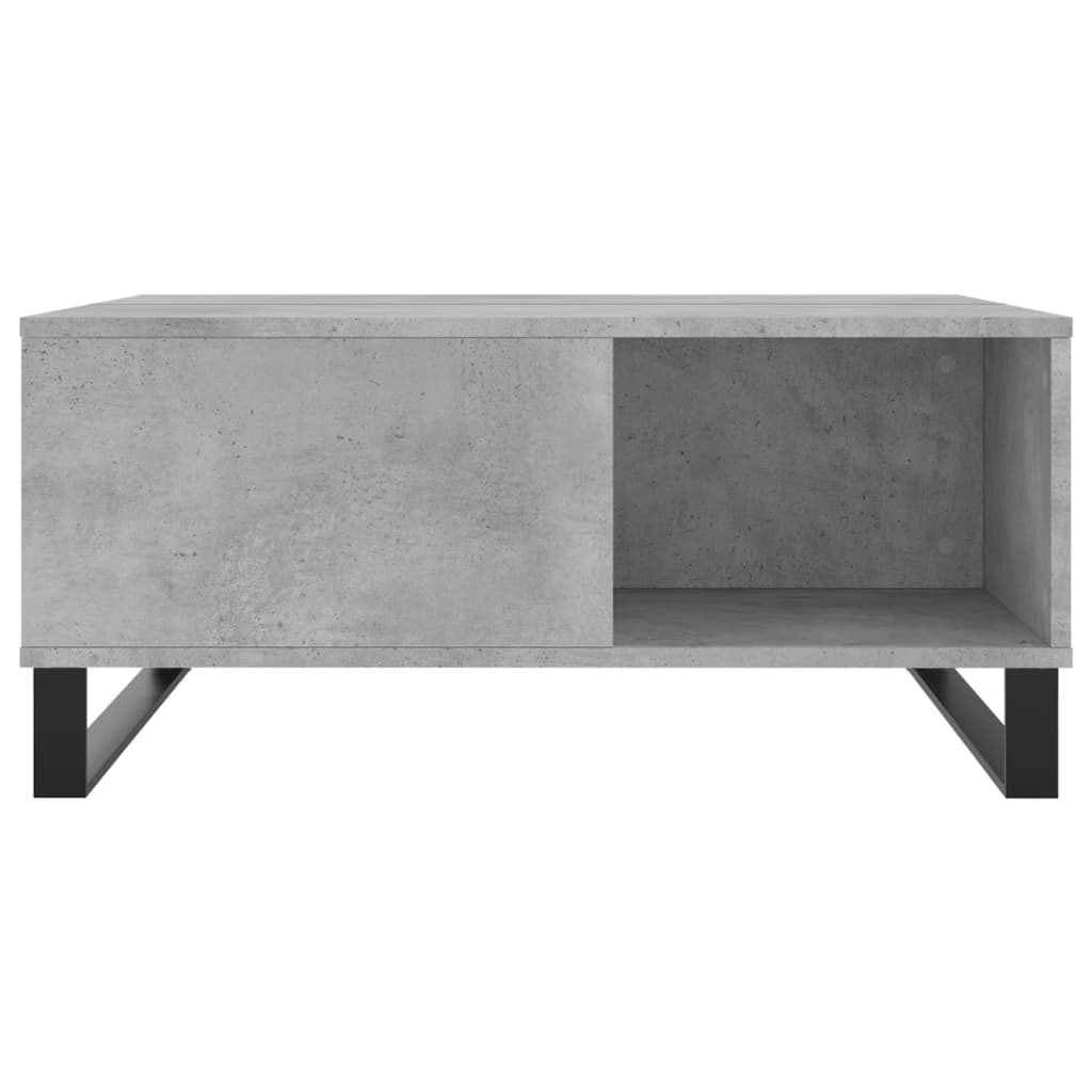 Salontafel 80x80x36,5 cm bewerkt hout betongrijs