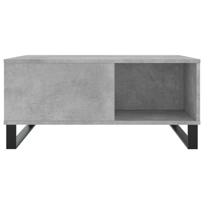Salontafel 80x80x36,5 cm bewerkt hout betongrijs