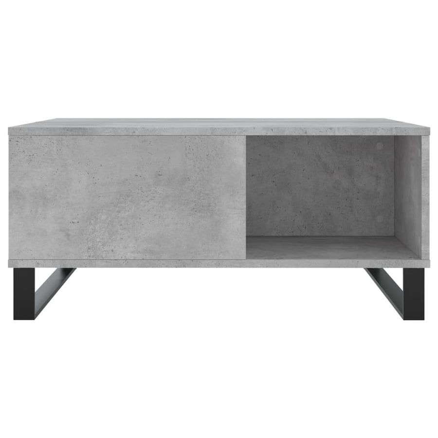 Salontafel 80x80x36,5 cm bewerkt hout betongrijs