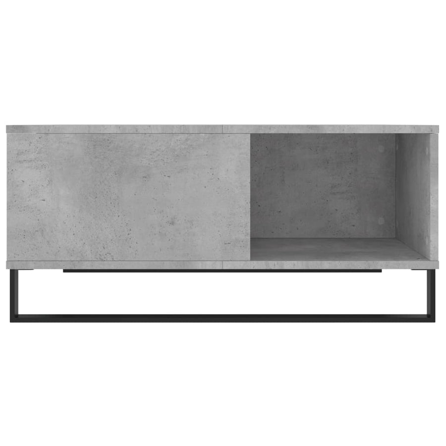 Salontafel 80x80x36,5 cm bewerkt hout betongrijs
