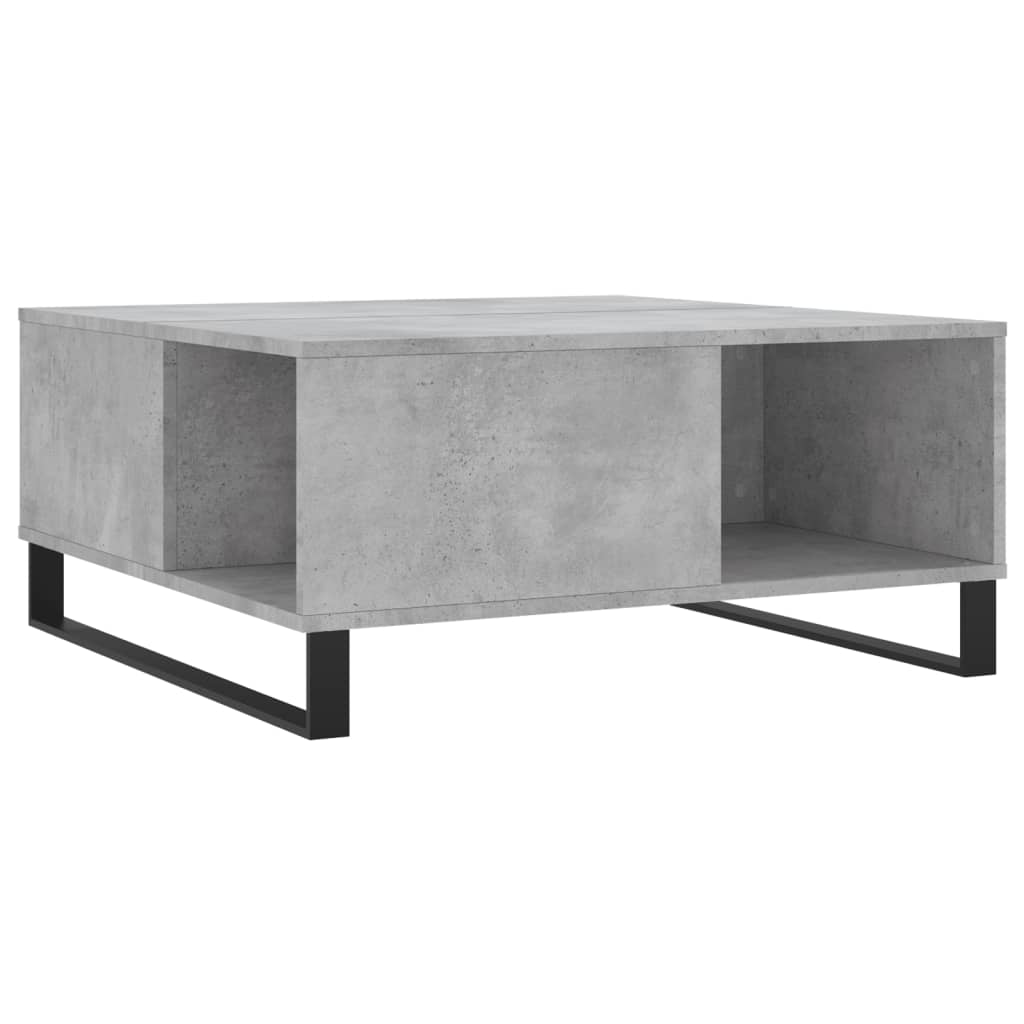 Salontafel 80x80x36,5 cm bewerkt hout betongrijs