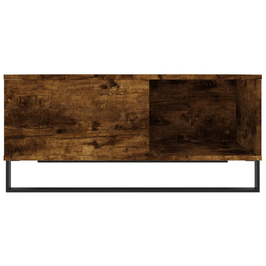 Salontafel 80X80X36,5 Cm Bewerkt Hout Kleurig Gerookt eiken