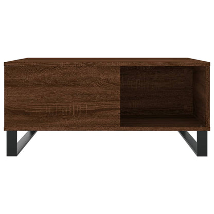 Salontafel 80X80X36,5 Cm Bewerkt Hout Bruin Eikenkleur Bruineiken