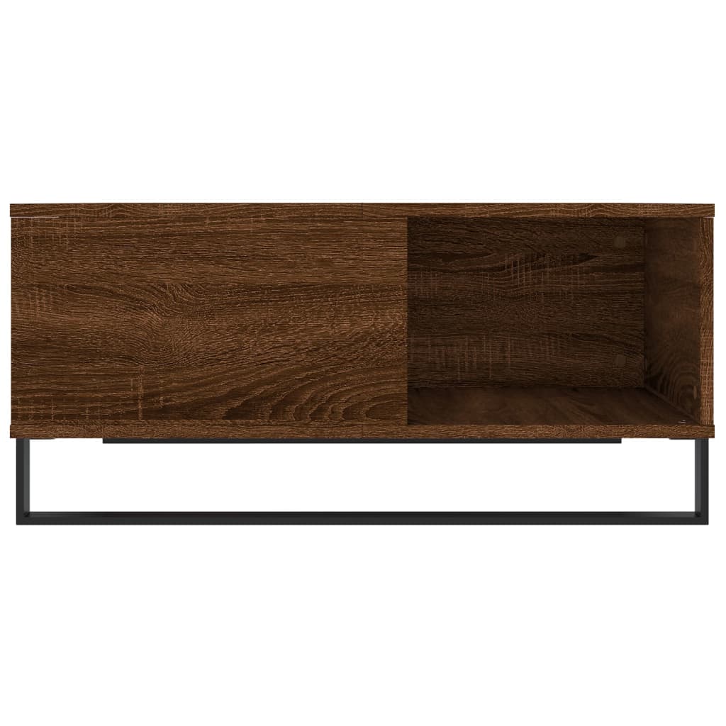 Salontafel 80X80X36,5 Cm Bewerkt Hout Bruin Eikenkleur Bruineiken