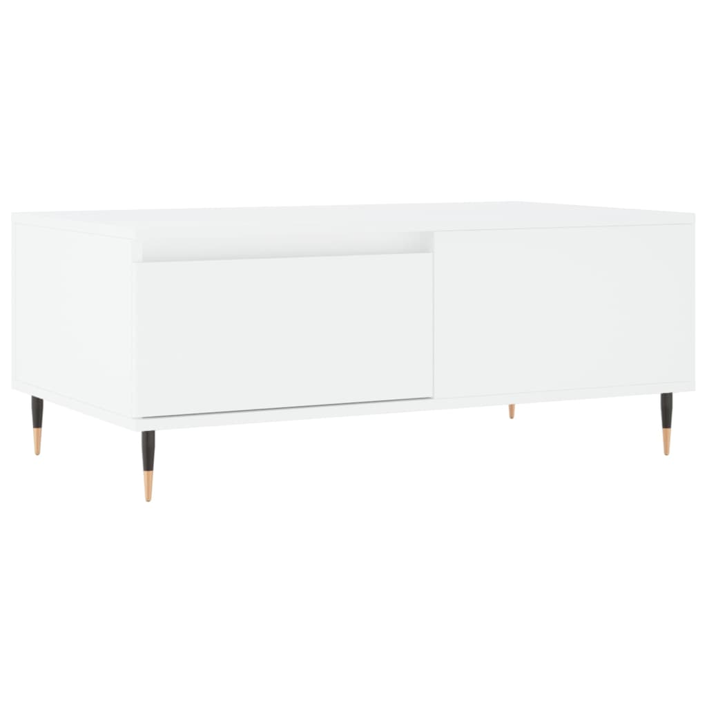 Salontafel 90X50X36,5 Cm Bewerkt Hout Wit