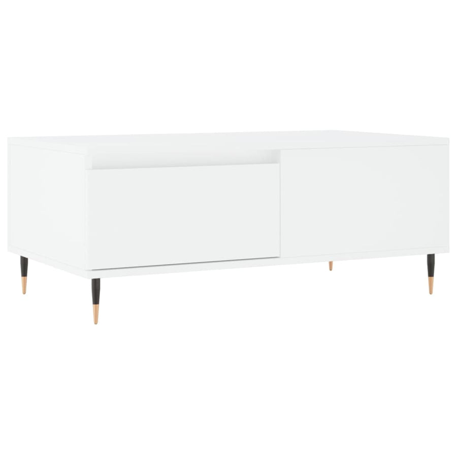 Salontafel 90X50X36,5 Cm Bewerkt Hout Wit