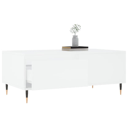 Salontafel 90X50X36,5 Cm Bewerkt Hout Wit