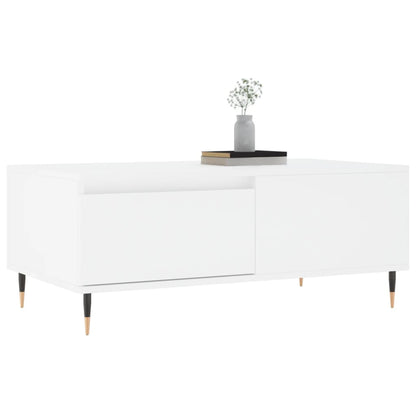 Salontafel 90X50X36,5 Cm Bewerkt Hout Wit