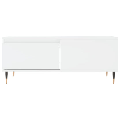 Salontafel 90X50X36,5 Cm Bewerkt Hout Wit