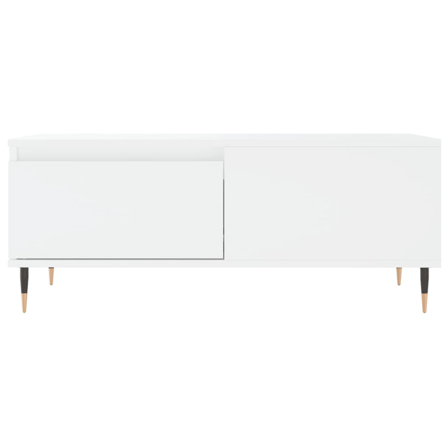 Salontafel 90X50X36,5 Cm Bewerkt Hout Wit