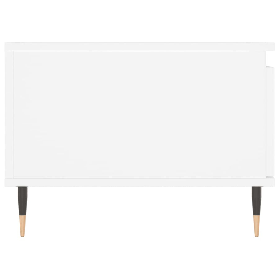 Salontafel 90X50X36,5 Cm Bewerkt Hout Wit