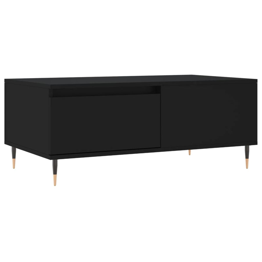 Salontafel 90X50X36,5 Cm Bewerkt Hout Zwart