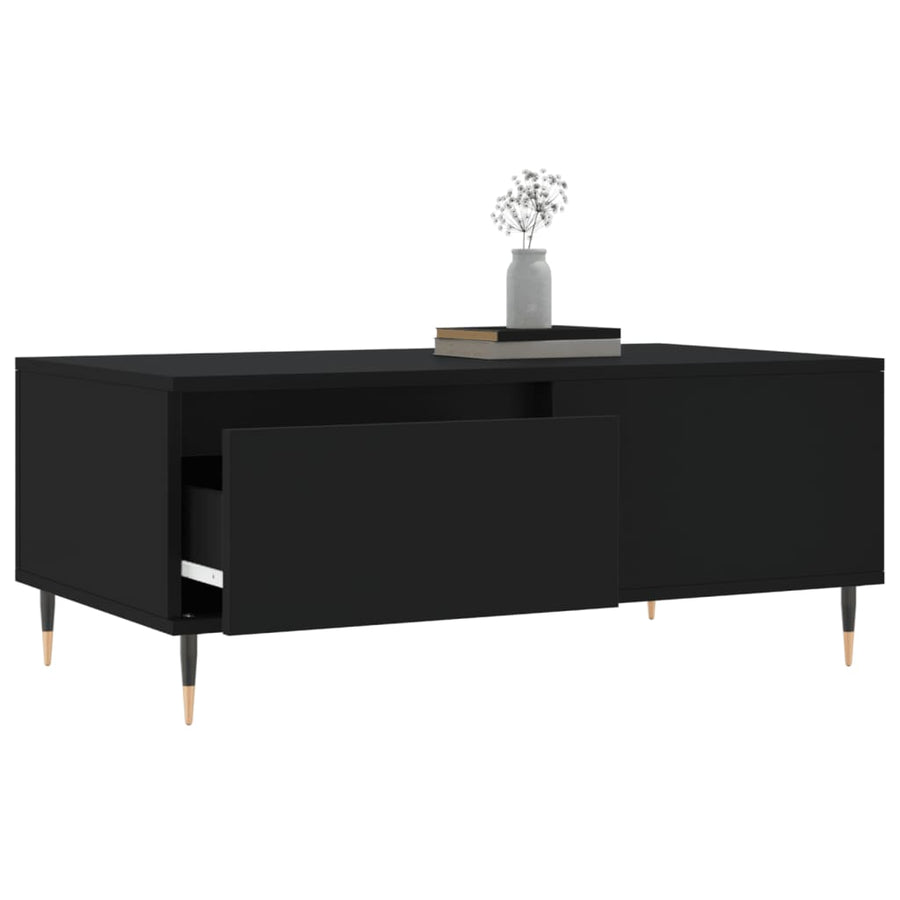 Salontafel 90X50X36,5 Cm Bewerkt Hout Zwart