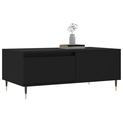 Salontafel 90X50X36,5 Cm Bewerkt Hout Zwart