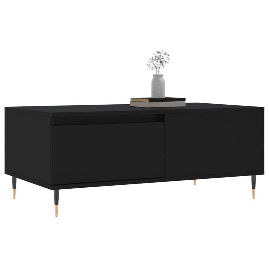 Salontafel 90X50X36,5 Cm Bewerkt Hout Zwart