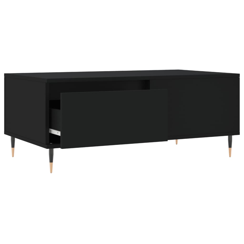 Salontafel 90X50X36,5 Cm Bewerkt Hout Zwart