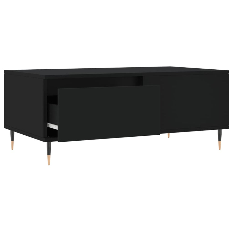 Salontafel 90X50X36,5 Cm Bewerkt Hout Zwart