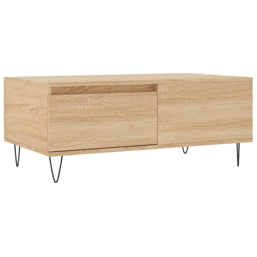 Salontafel 90X50X36,5 Cm Bewerkt Hout Kleurig Sonoma eiken