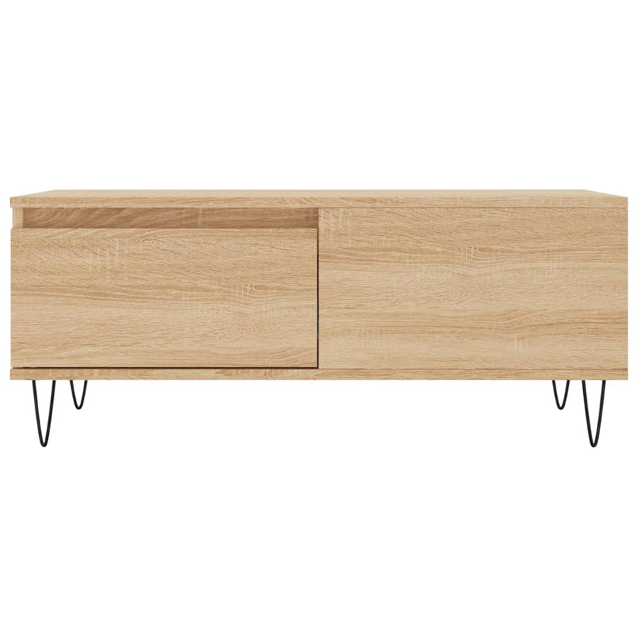 Salontafel 90X50X36,5 Cm Bewerkt Hout Kleurig Sonoma eiken