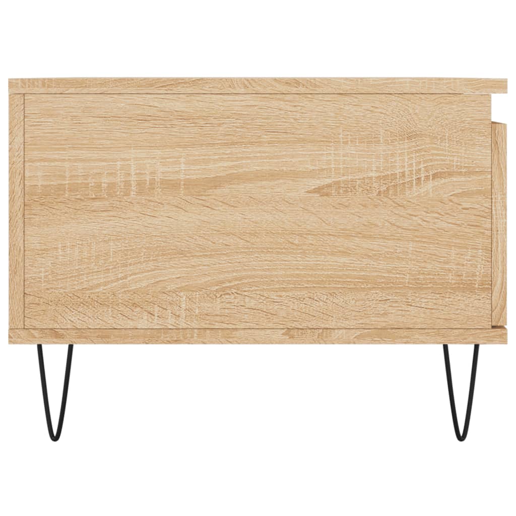 Salontafel 90X50X36,5 Cm Bewerkt Hout Kleurig Sonoma eiken