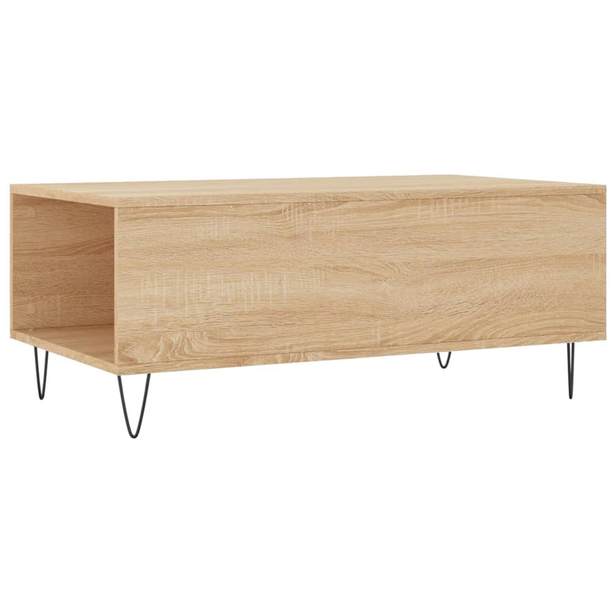 Salontafel 90X50X36,5 Cm Bewerkt Hout Kleurig Sonoma eiken