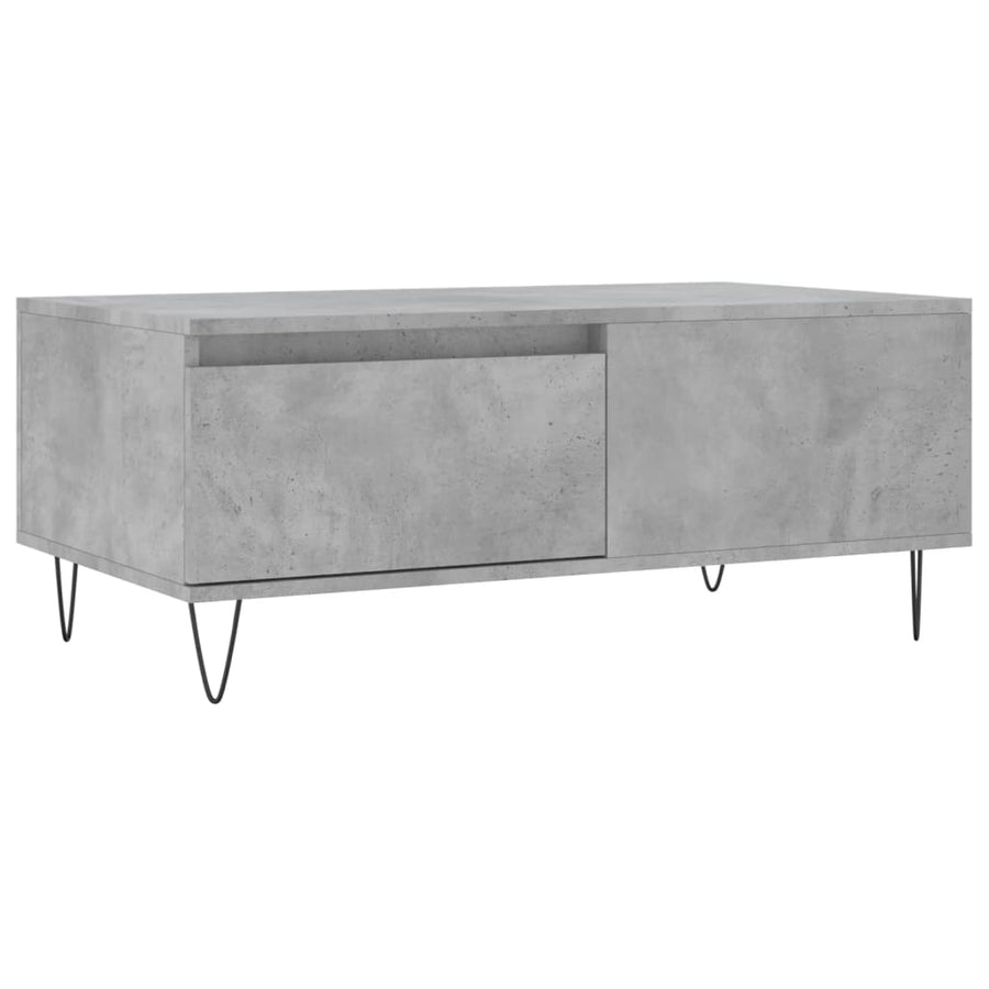 Salontafel 90X50X36,5 Cm Bewerkt Hout Betongrijs