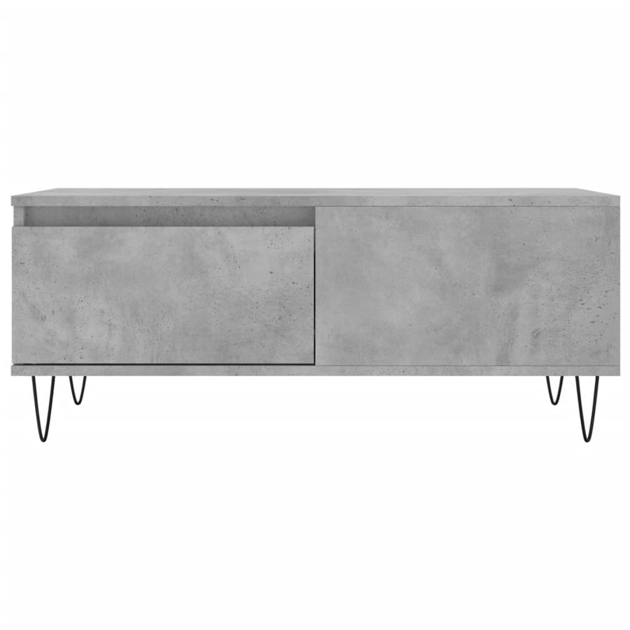 Salontafel 90X50X36,5 Cm Bewerkt Hout Betongrijs