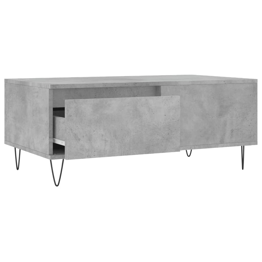 Salontafel 90X50X36,5 Cm Bewerkt Hout Betongrijs