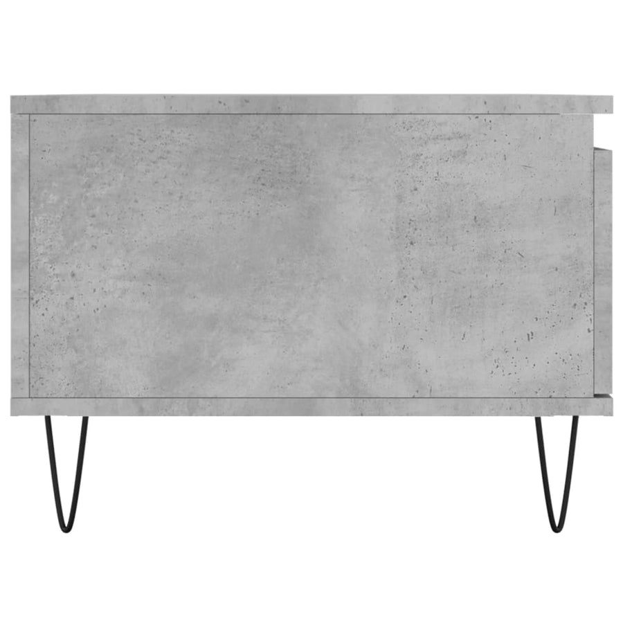Salontafel 90X50X36,5 Cm Bewerkt Hout Betongrijs