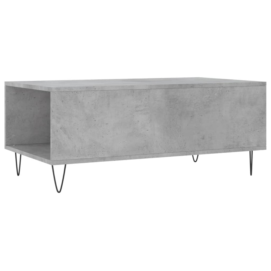 Salontafel 90X50X36,5 Cm Bewerkt Hout Betongrijs