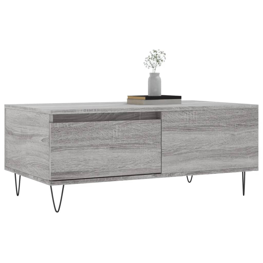 Salontafel 90X50X36,5 Cm Bewerkt Hout Grijs sonoma