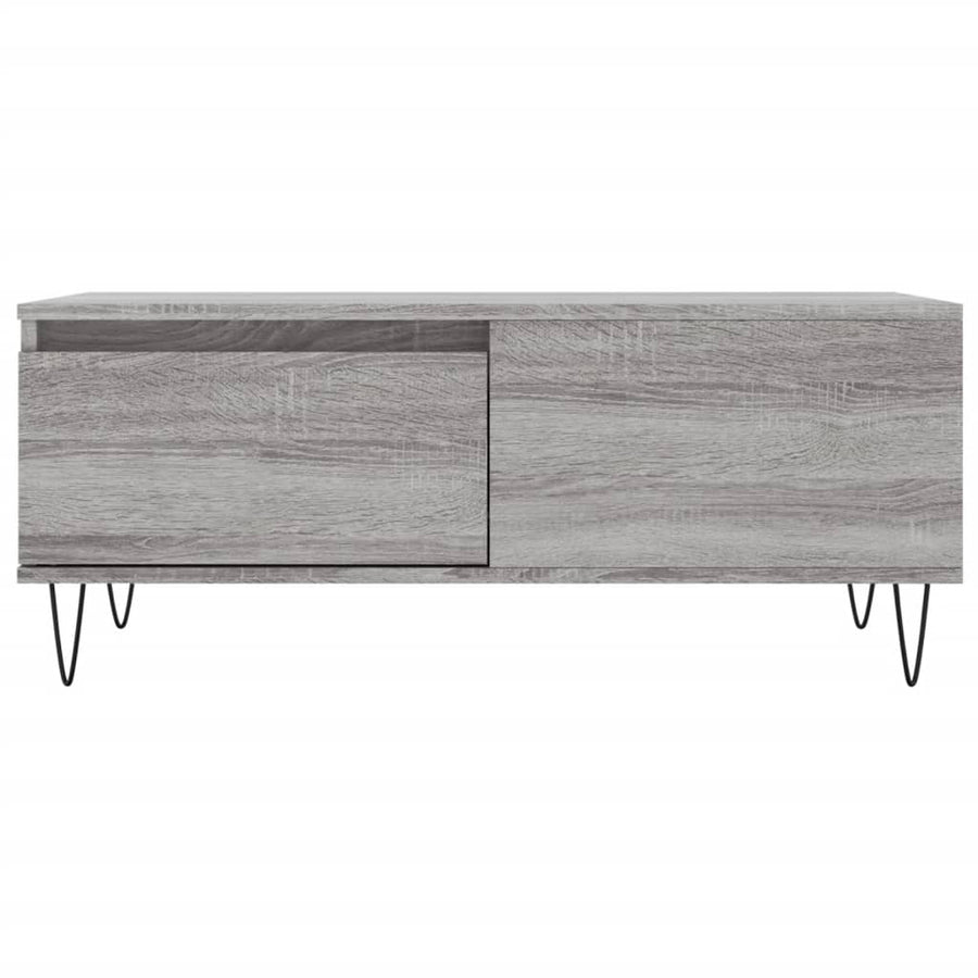 Salontafel 90X50X36,5 Cm Bewerkt Hout Grijs sonoma