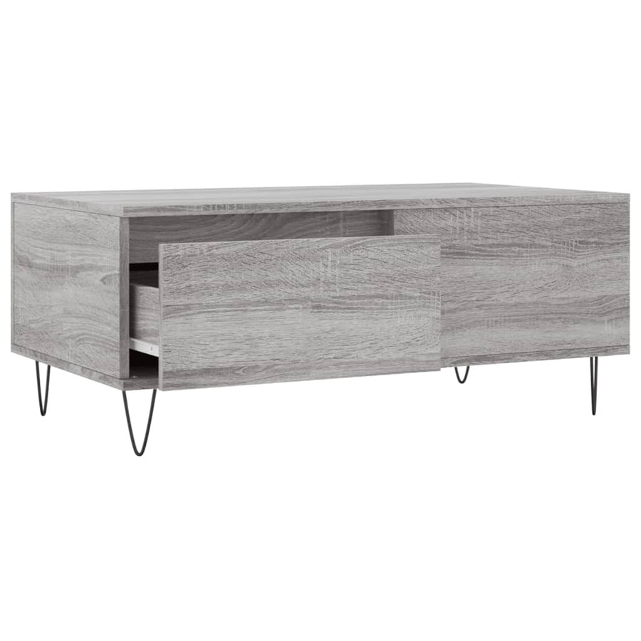 Salontafel 90X50X36,5 Cm Bewerkt Hout Grijs sonoma