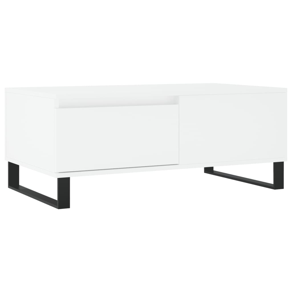 Salontafel 90X50X36,5 Cm Bewerkt Hout Wit
