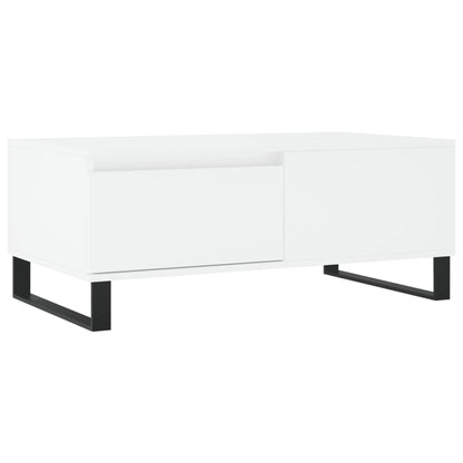 Salontafel 90X50X36,5 Cm Bewerkt Hout Wit
