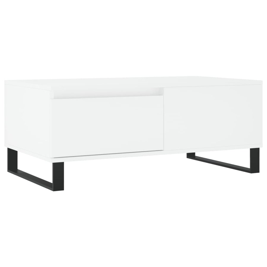 Salontafel 90X50X36,5 Cm Bewerkt Hout Wit