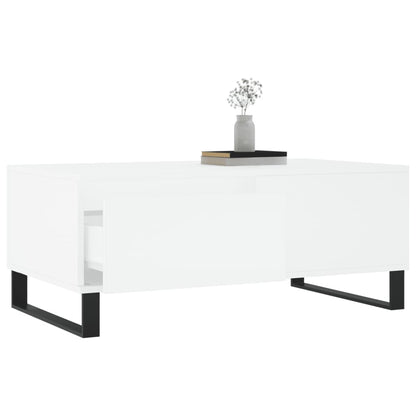 Salontafel 90X50X36,5 Cm Bewerkt Hout Wit