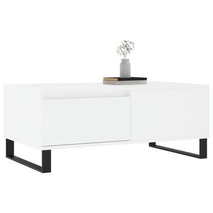 Salontafel 90X50X36,5 Cm Bewerkt Hout Wit