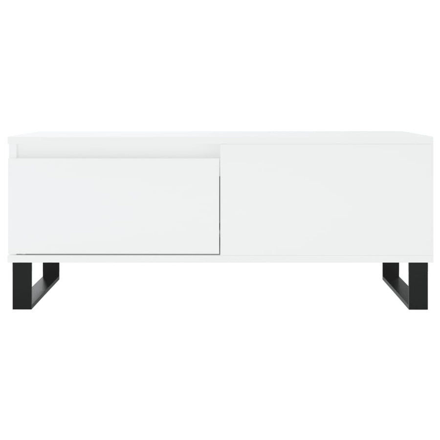 Salontafel 90X50X36,5 Cm Bewerkt Hout Wit