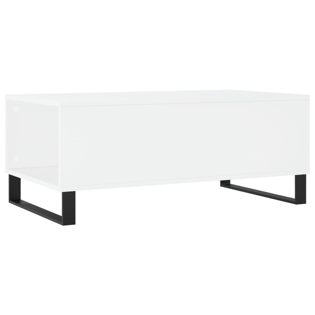 Salontafel 90X50X36,5 Cm Bewerkt Hout Wit