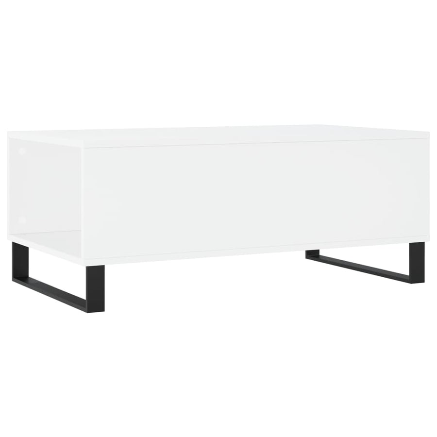Salontafel 90X50X36,5 Cm Bewerkt Hout Wit