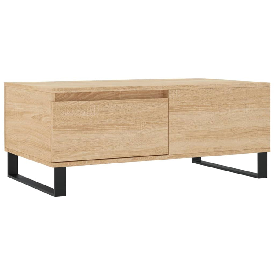 Salontafel 90X50X36,5 Cm Bewerkt Hout Kleurig Sonoma eiken