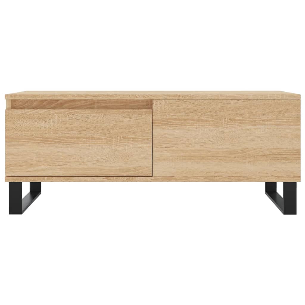 Salontafel 90X50X36,5 Cm Bewerkt Hout Kleurig Sonoma eiken