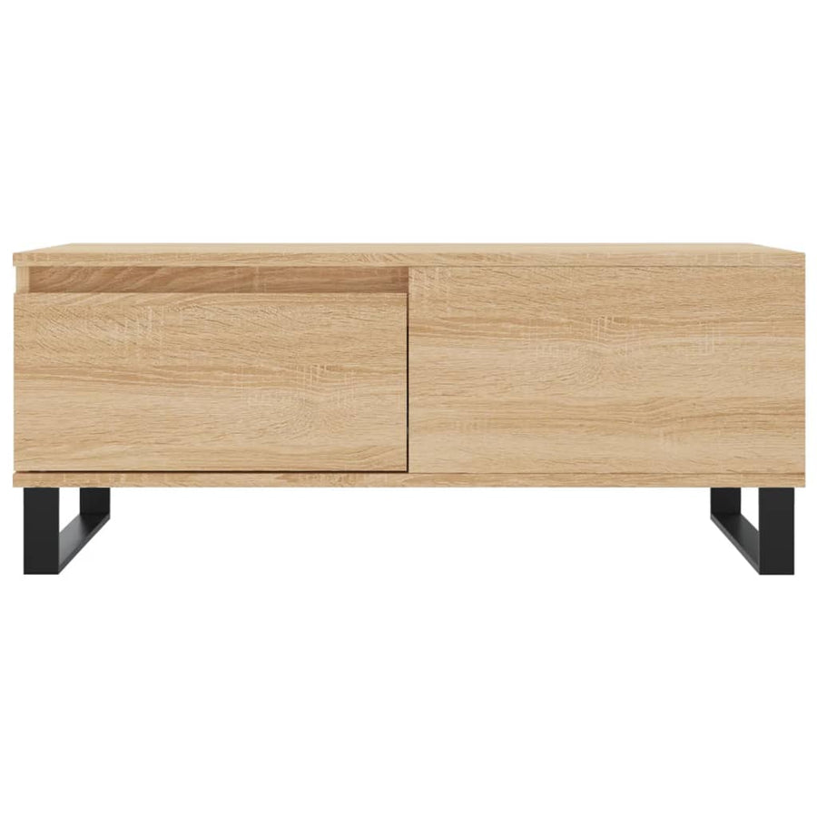 Salontafel 90X50X36,5 Cm Bewerkt Hout Kleurig Sonoma eiken