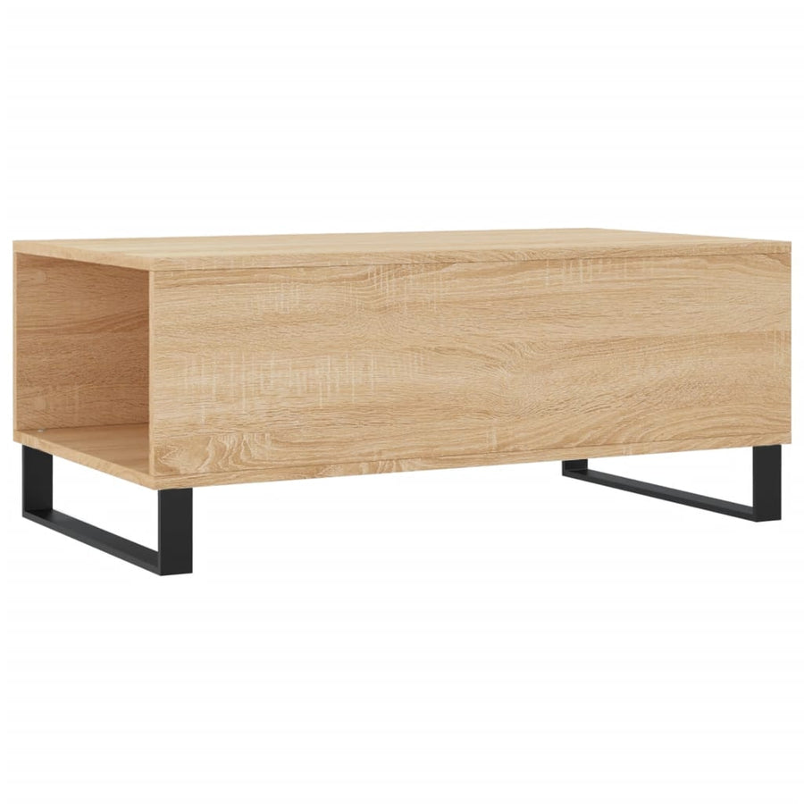 Salontafel 90X50X36,5 Cm Bewerkt Hout Kleurig Sonoma eiken