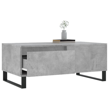 Salontafel 90X50X36,5 Cm Bewerkt Hout Betongrijs